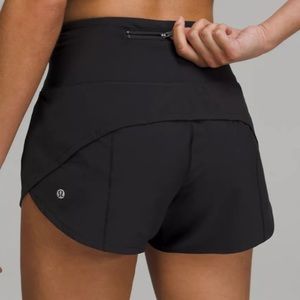 Lululemon | black speed up 2.5"" shorts size 2